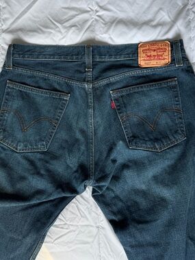 36x32 Levi's Men's 527 Dark Blue Low Bootcut Jeans